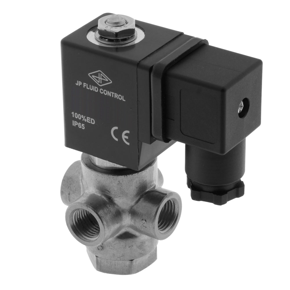 Solenoid Valve TP-DC 1/4'' 3/2 Way DI Stainless Steel FKM 0-3.5bar 380V AC