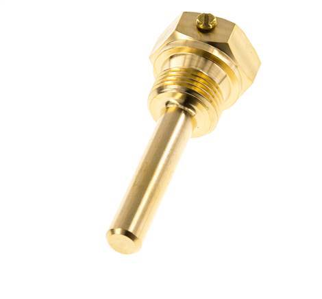Koper Legering G 1/2 Inch Thermowell met Schroef voor 63mm Dompelbuis Max 160°C en 6 Bar
