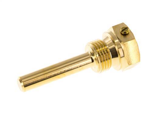 Koper Legering G 1/2 Inch Thermowell met Schroef voor 63mm Dompelbuis Max 160°C en 6 Bar