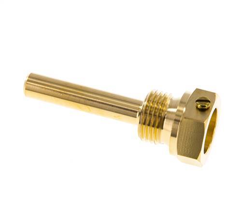 Koper Legering G 1/2 Inch Thermowell met Schroef voor 63mm Dompelbuis Max 160°C en 6 Bar