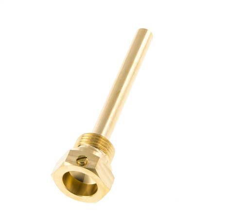 Koper Legering G 1/2 Inch Thermowell met Schroef voor 100mm Dompelbuis Max 160°C en 6 Bar