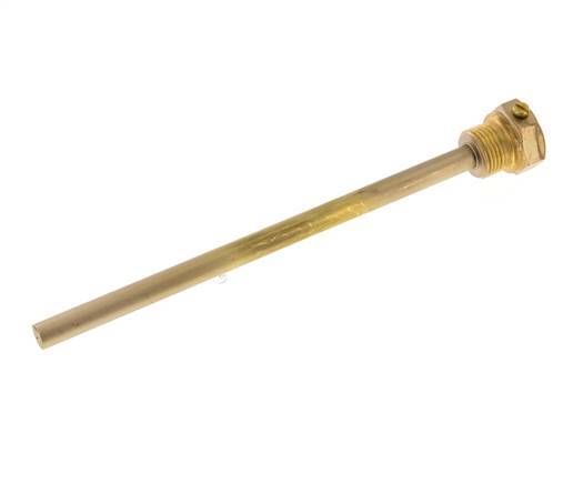 Koper Legering G 1/2 Inch Thermowell met Schroef voor 200mm Dompelbuis Max 160°C en 6 Bar