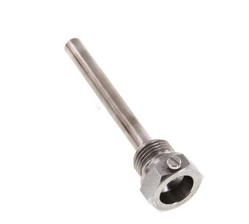 Staal St35 G 1/2 Inch Thermowell voor 100mm Dompelbuis Max 600°C en 25 Bar