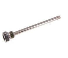 Staal St35 G 1/2 Inch Thermowell voor 160mm Dompelbuis Max 600°C en 25 Bar