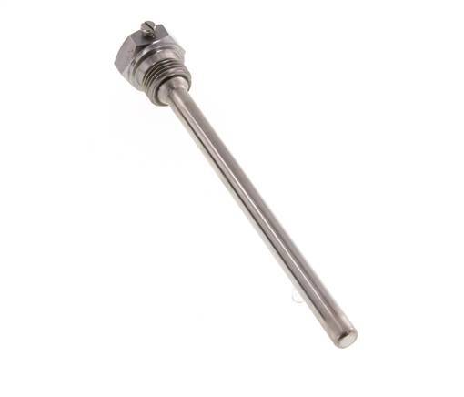 Staal St35 G 1/2 Inch Thermowell voor 160mm Dompelbuis Max 600°C en 25 Bar