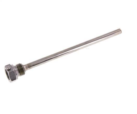 Staal St35 G 1/2 Inch Thermowell voor 200mm Dompelbuis Max 600°C en 25 Bar