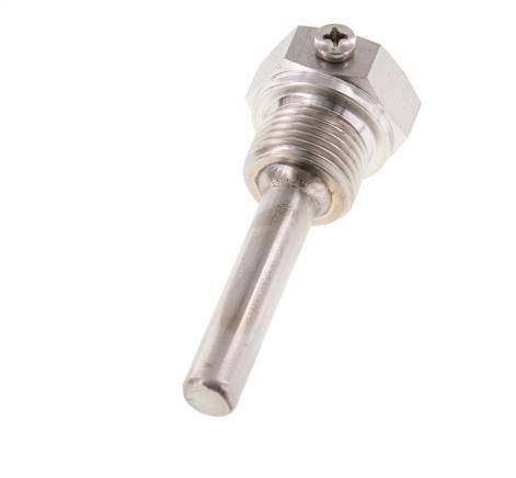 RVS G 1/2 Inch Thermowell met Schroef voor 63mm Dompelbuis Max 600°C en 25 Bar