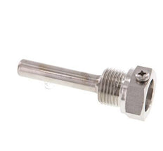 RVS G 1/2 Inch Thermowell met Schroef voor 63mm Dompelbuis Max 600°C en 25 Bar