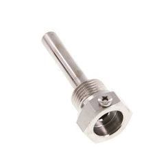 RVS G 1/2 Inch Thermowell met Schroef voor 63mm Dompelbuis Max 600°C en 25 Bar