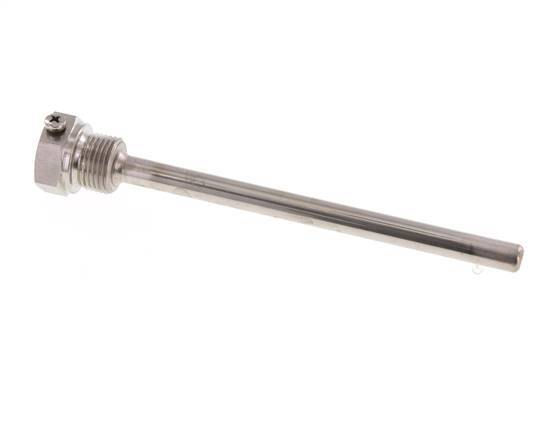 RVS G 1/2 Inch Thermowell met Schroef voor 160mm Dompelbuis Max 600°C en 25 Bar