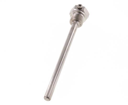 RVS G 1/2 Inch Thermowell met Schroef voor 160mm Dompelbuis Max 600°C en 25 Bar