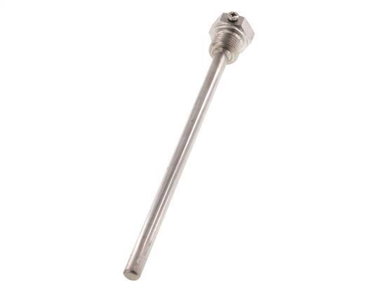 RVS G 1/2 Inch Thermowell met Schroef voor 200mm Dompelbuis Max 600°C en 25 Bar