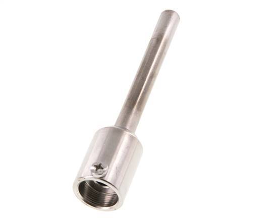 RVS Lasaansluiting Thermowell met Schroef voor 100mm Dompelbuis Max 600°C en 25 Bar