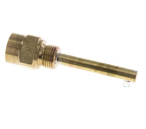Koper Legering G 1/2 Inch Thermowell voor 100mm Dompelbuis Max 160°C en 6 Bar