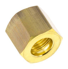 M12x1 x 8mm Brass Union nut for Compression fitting [10 Pieces]