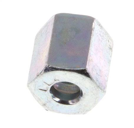 M8x1 x 4LL Zinc plated Steel Union nut for Cutting ring [20 Pieces]