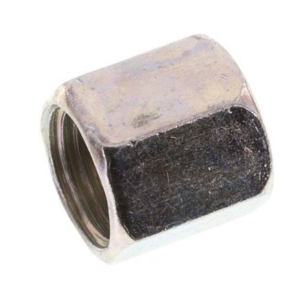 M10x1 x 5LL Zinc plated Steel Union nut for Cutting ring [10 Pieces]