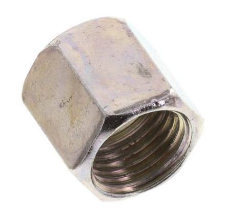 M10x1 x 5LL Zinc plated Steel Union nut for Cutting ring [10 Pieces]