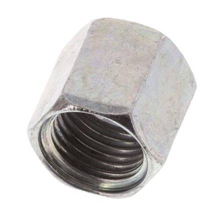 M10x1 x 6LL Zinc plated Steel Union nut for Cutting ring [20 Pieces]