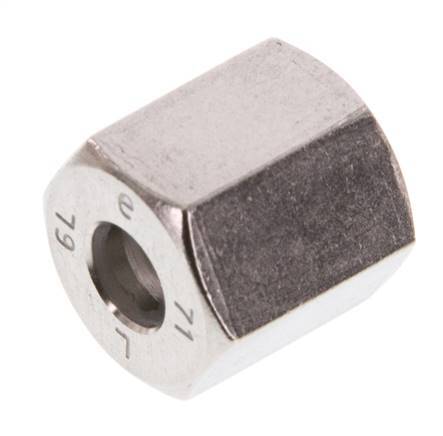 M12x1.5 x 6L Stainless steel Union nut for Cutting ring [2 Pieces]