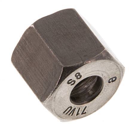 M16x1.5 x 8S RVS Wartelmoer voor Snijring