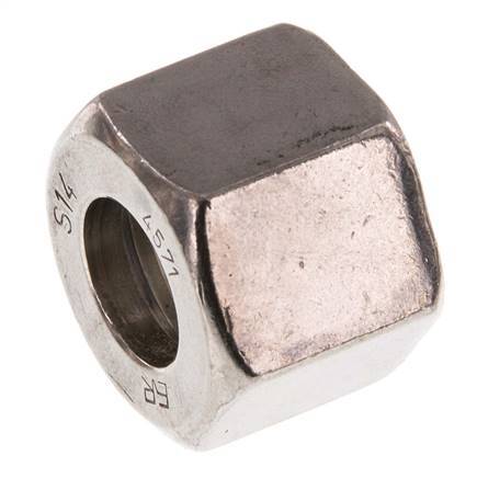 M22x1.5 x 14S RVS Wartelmoer voor Snijring