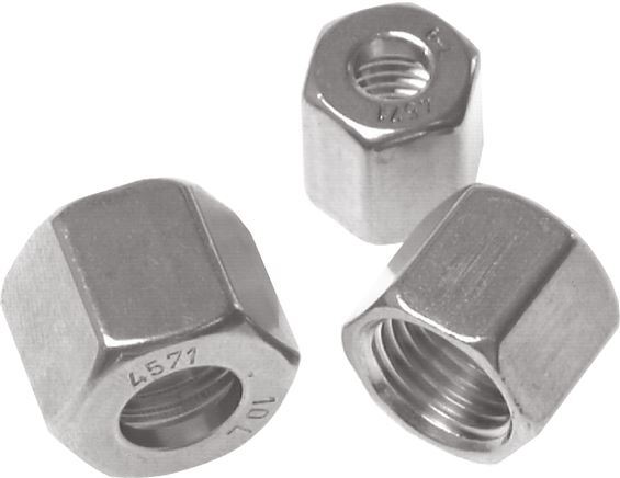 M12x1.5 x 6L Stainless steel Union nut for Cutting ring [2 Pieces]