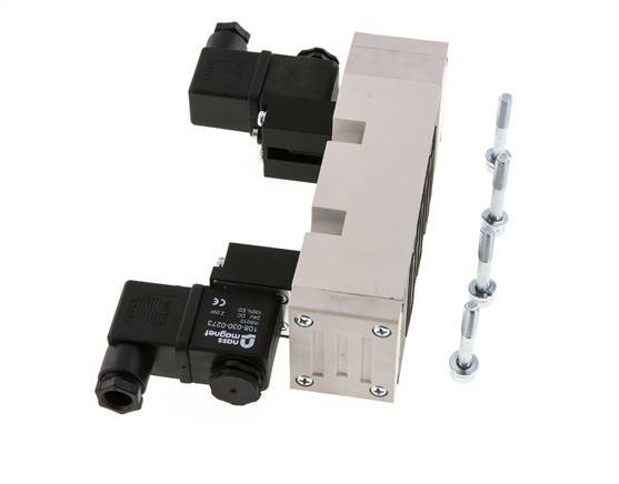 5/3 ISO 5599-2 Middenuitlaat Magneetventiel 115V AC 2-10bar/28-140psi YPC