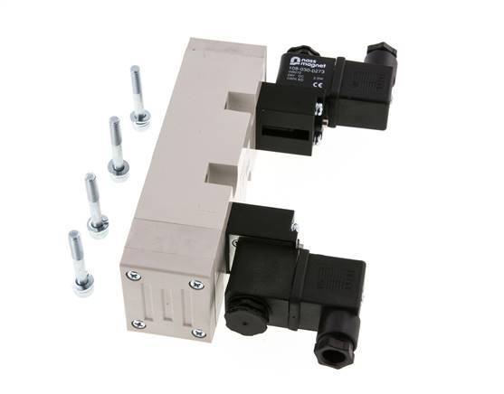 5/3 ISO 5599-2 Middenuitlaat Magneetventiel 115V AC 2-10bar/28-140psi YPC