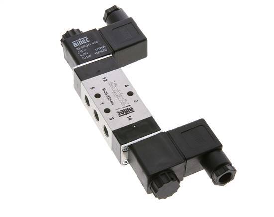 5/3 G1/8'' Middenuitlaat Magneetventiel 230V AC 3-10bar/42-140psi Airtec