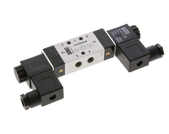 5/3 G1/8'' Middenuitlaat Magneetventiel 230V AC 3-10bar/42-140psi Airtec