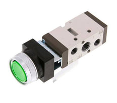 5/2 G1/4'' (G1/8'') Drukknop Ventiel Groen 0-8bar/0-112psi YPC