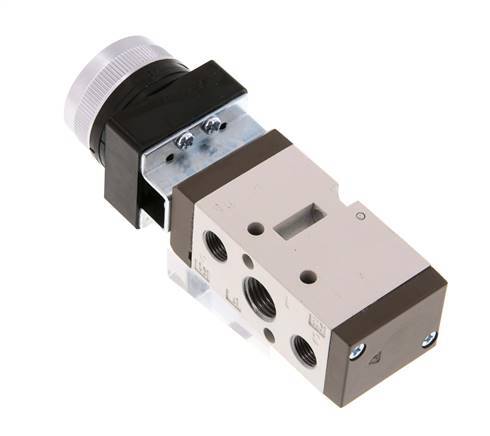 5/2 G1/4'' (G1/8'') Push Button Valve Green 0-8bar/0-112psi YPC
