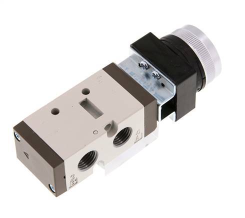 5/2 G1/4'' (G1/8'') Drukknop Ventiel Groen 0-8bar/0-112psi YPC