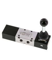 5/3 G1/8 '' Middenuitlaat Handbediend Hefboom Ventiel -0.95-10bar/-13.2-140psi