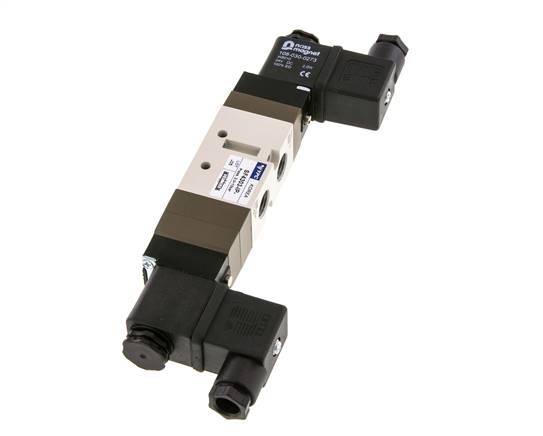 5/3 G1/4 '' (G1/8 '') Midden Gesloten Magneetventiel 12V DC 2-10bar/28-140psi YPC