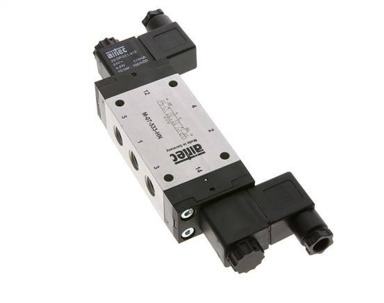 5/3 G1/4'' Middenuitlaat Magneetventiel 24V DC 3-8bar/42-112psi Airtec