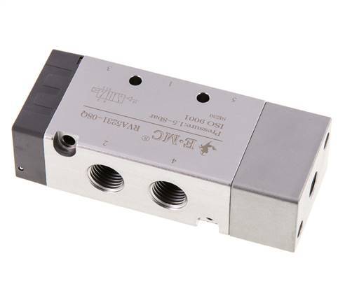 5/2 G1/4'' (G1/8'') Luchtgestuurd Ventiel 1.5-8bar/21.0-112psi E.MC