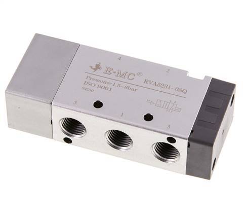5/2 G1/4'' (G1/8'') Luchtgestuurd Ventiel 1.5-8bar/21.0-112psi E.MC