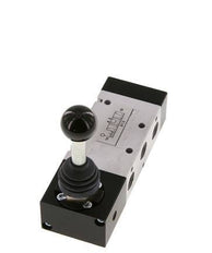 5/3 G1/4 '' Middendruk Handbediend Hefboom Ventiel Detent -0.95-10bar/-13.2-140psi
