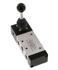 5/3 G1/4 '' Middendruk Handbediend Hefboom Ventiel Detent -0.95-10bar/-13.2-140psi