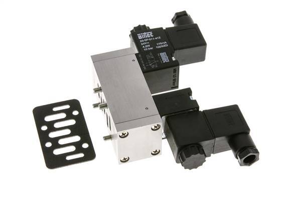 5/3 ISO 5599-1 Middenuitlaat Magneetventiel 24V DC 3-10bar/42-140psi Airtec