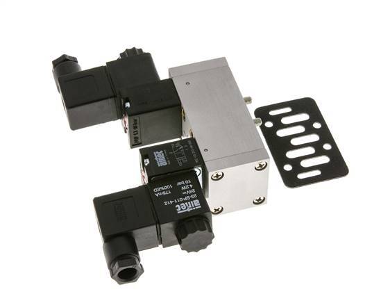 5/3 ISO 5599-1 Middenuitlaat Magneetventiel 24V DC 3-10bar/42-140psi Airtec