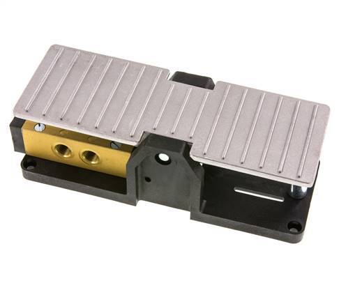 5/3 G1/4 '' Centrum Gesloten Voetbediend Ventiel Detent 2.5-10bar/35.0-140psi