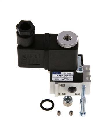 3/2 G1/8'' M5 (M5) NO Magneetventiel 24V AC 0-8bar/0-112psi YPC