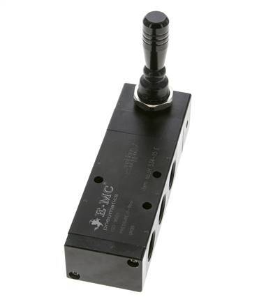 5/3 G1/2 '' Middenuitlaat Handbediend Hefboom Ventiel Detent 0-8bar/0-112psi E.MC