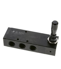 5/3 G1/2 '' Middenuitlaat Handbediend Hefboom Ventiel Detent 0-8bar/0-112psi E.MC