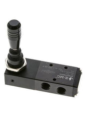 5/3 G1/4'' (G1/8'') Middendruk Handbediende Hefboom Ventiel Detent 0-8bar/0-112psi E.MC