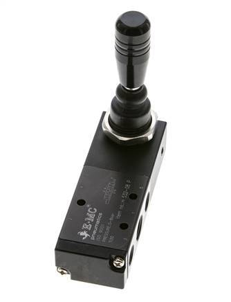 5/3 G1/4'' (G1/8'') Middendruk Handbediende Hefboom Ventiel Detent 0-8bar/0-112psi E.MC