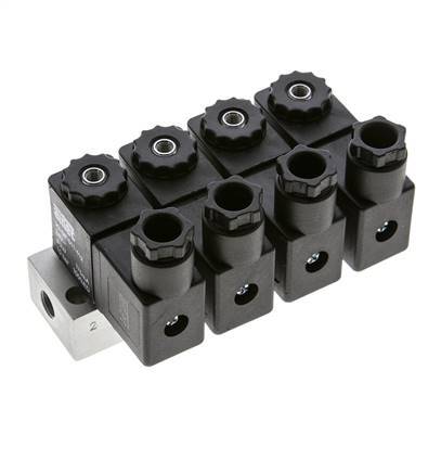 4x3/2 G1/8'' NC Solenoid Valve 24V DC -0.95-10bar/-13.2-140psi Airtec